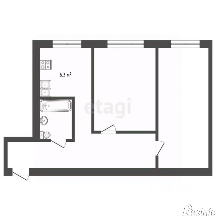 2-комн квартира ул Краснопивцева, 3,  д. 3