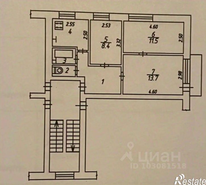 3-комн квартира ул Дзержинского, 6,  д. 6