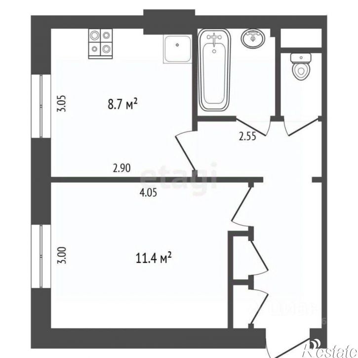 1-комн квартира улица Постовалова, 25,  д. 25
