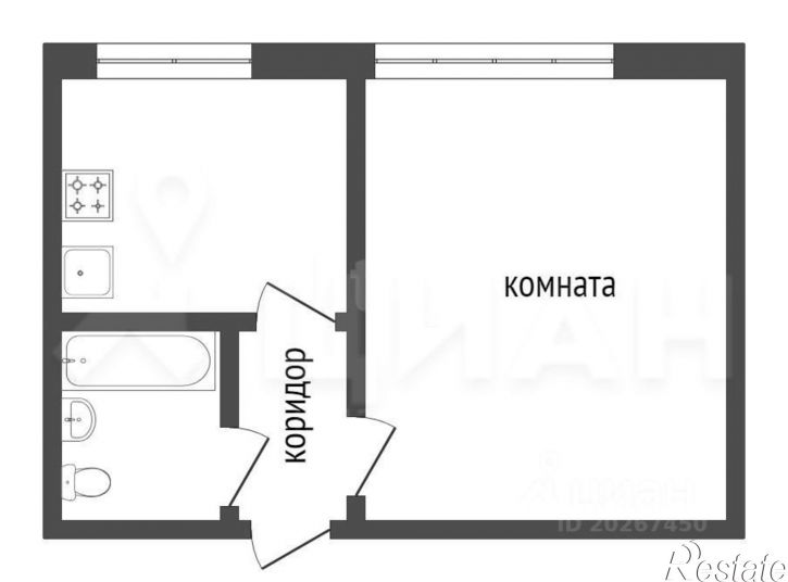 1-комн квартира Пролетарская улица, 155,  д. 155