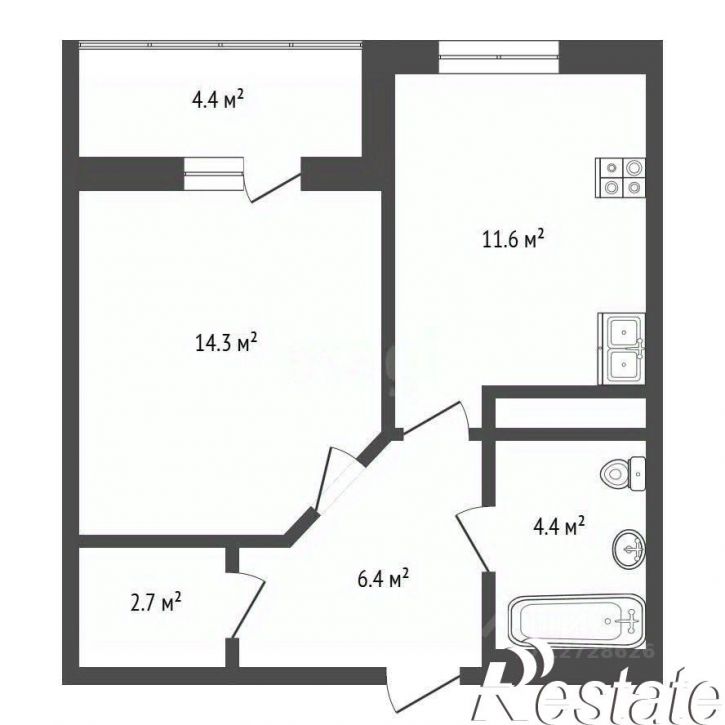 1-комн квартира Хрустальный переулок, 29,  д. 29