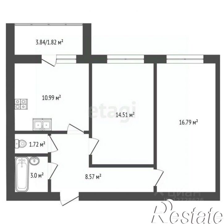 2-комн квартира 3-й Академический проезд, 10,  д. 10
