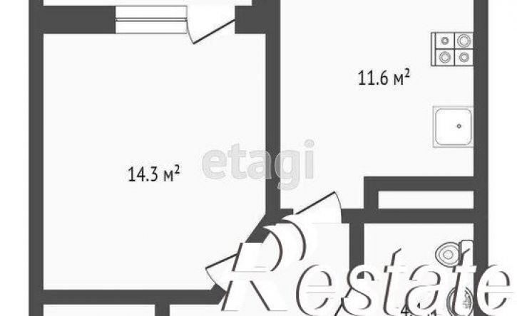 1-комн квартира Хрустальный переулок, 29,  д. 29