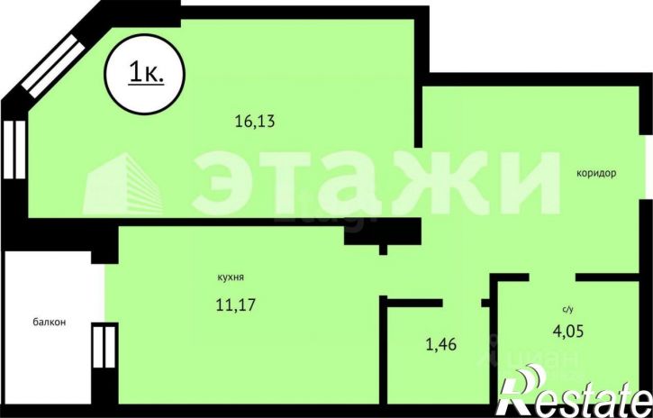 1-комн квартира улица Георгия Амелина, 38,  д. 38