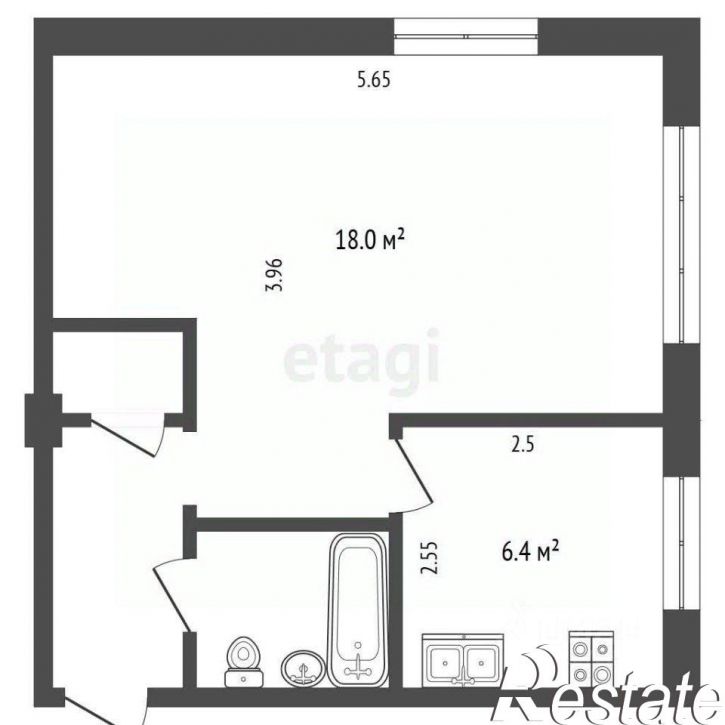 1-комн квартира улица Ленина, 38,  д. 38