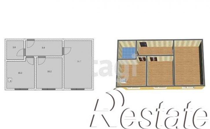 2-комн квартира улица Петра Тарасова, 39,  д. 39