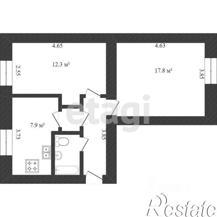 2-комн квартира улица Плеханова, 84,  д. 84