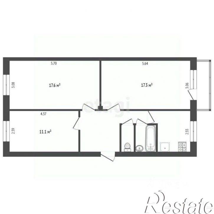 3-комн квартира улица Подвойского, 31,  д. 31