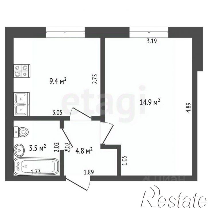 1-комн квартира улица Братьев Луканиных, 11,  д. 11