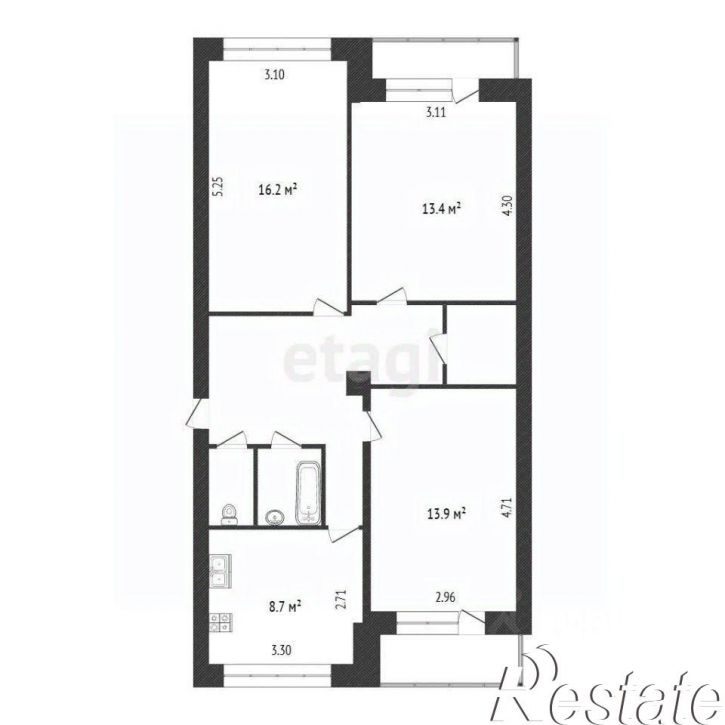 3-комн квартира улица Вишневского, 17,  д. 17