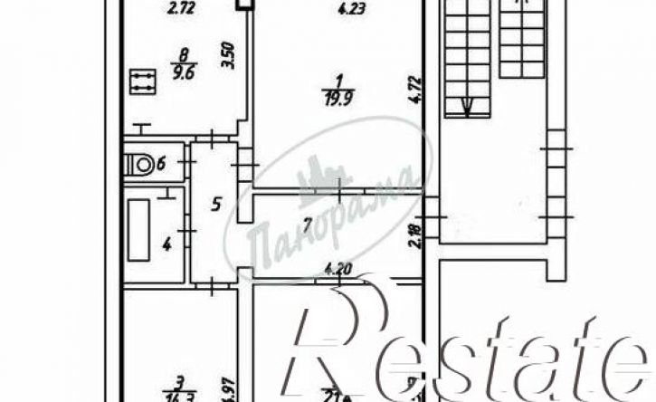 3-комн квартира 2-й Красноармейский переулок, 3,  д. 3