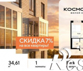 1-комн, 35 кв м, этаж 25/25 улица Болдина, 24