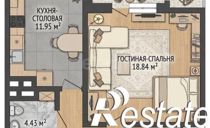 1-комн квартира улица Академика Потехина, 1,  д. 1